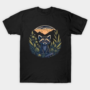 Sunset Racoon T-Shirt